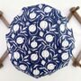 Bath Hat In Navy Seed Head Print, thumbnail 1 of 2