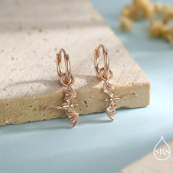 Tiny Flying Dragon Huggie Hoop In Sterling Silver, 5 of 11