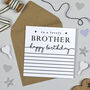 Simply Stripey Brother Birthday Card, thumbnail 1 of 2