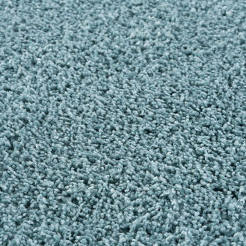 The Rugs Plain Duck Egg Blue Shaggy Rug, 5 of 12