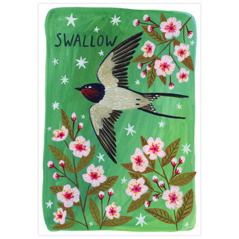 Swallow Bird Art Print, 6 of 8