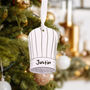 Personalised Chef's Hat Christmas Bauble Decoration, thumbnail 1 of 8