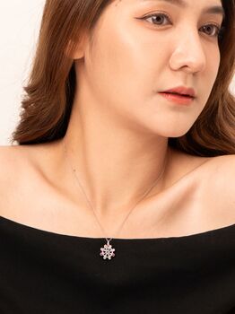 Spinning Nine Gemstones Dharma Wheel Necklace, 7 of 12