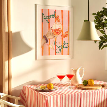 Aperol Spritz Cocktail Art Print – Vibrant Kitchen And Bar Décor, 2 of 10