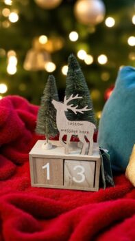 Personalised Wooden Advent Calendar Reindeer Countdown, 5 of 5