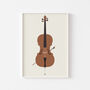 Cello Print | Cellist Instrument Poster, thumbnail 3 of 8