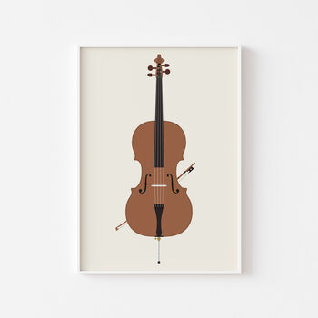 Cello Print | Cellist Instrument Poster, 3 of 8