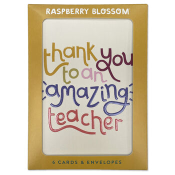 'Thank You To An Amazing Teacher' Card Set, 4 of 4