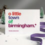 Autocorrect 'Birmingham' Christmas Card Single Or Pack, thumbnail 1 of 3