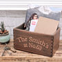 Personalised Carved Wooden Pot Planter Or Storage Box, thumbnail 1 of 4