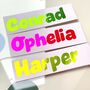 Personalised Fluorescent Vinyl Name Sticker Decal, thumbnail 1 of 6