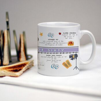 Personalised 60th Birthday Mug, 8 of 10