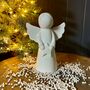 Ceramic Simple White Angel Decoration Large, thumbnail 1 of 2