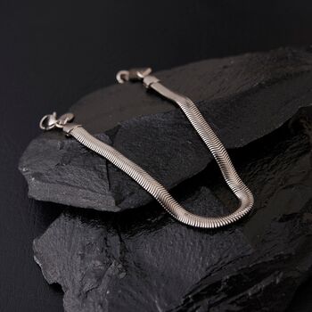 Mens Personalised Flat Snake Bracelet, 6 of 9