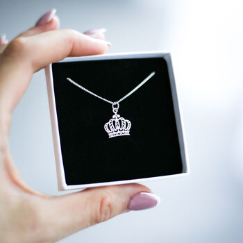 Princess Crown Necklace Sterling Silver, Gift For Her, 3 of 6