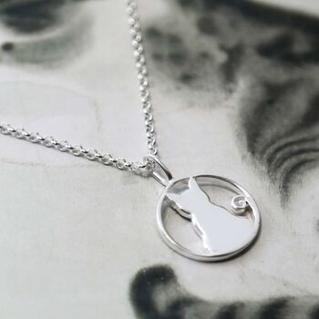 Sterling Silver Cat Necklace, 2 of 8