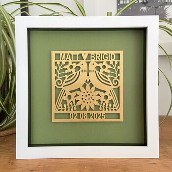 Custom Framed Artwork With Names And Date, 3 of 9