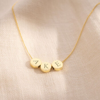 Sterling Silver Family Mini Disc Initial Necklace, 2 of 12