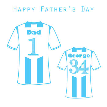 Happy Father's Day/ Step Daddy Football Shirt Card, 3 of 3