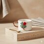 Handmade Lucky Clover Ceramic Mug With Goden Handle, thumbnail 1 of 2