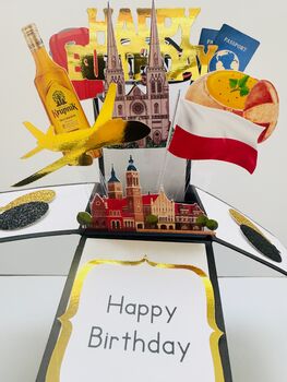 Poland Themed 3D Birthday Card, 5 of 5