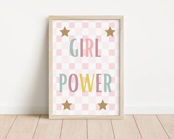 Personalised Floral Name Print Set, Girls Room Pastel Gallery Wall, 5 of 5