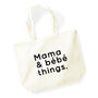 Mama And Baby Things Large Cotton Tote Bag, thumbnail 3 of 5