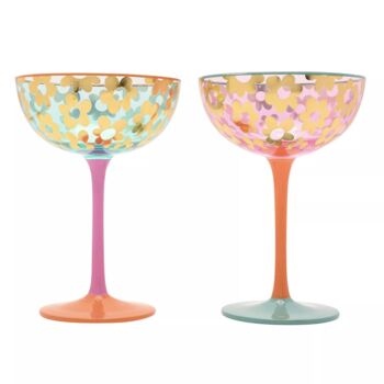 Set Of Two Coupe Glasses, 2 of 4