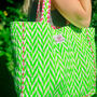 Handmade Neon Green Tote Bag, thumbnail 1 of 6