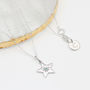 Personalised Sterling Silver Birthstone Star Necklace, thumbnail 2 of 5