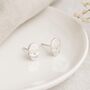 Sterling Silver Skull Stud Earrings – 8mm, thumbnail 4 of 5