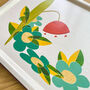 Retro Flowers Large Wooden Tray, thumbnail 2 of 6
