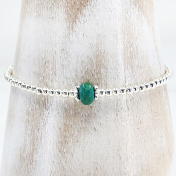 Silver Turquoise December Birthstone Bracelet, 2 of 9