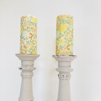 Floral Pillar Candle ~ Autumnal, 3 of 3