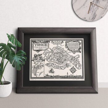 Venice Map Hand Drawn Fine Art Print, 2 of 12