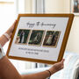 Personalised Wood Photo Framed Print With Three Photos, thumbnail 1 of 7