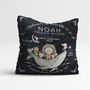 Personalised Whale And Friends Keepsake Birth Cushion, thumbnail 2 of 5
