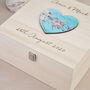 Engraved Map Heart Location Wedding Keepsake Box, thumbnail 3 of 3