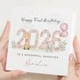 Personalised 1st Birthday Card Daughter Giraffe, thumbnail 1 of 7
