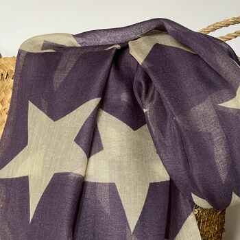 Simply Stars Scarf In Purple, 2 of 3