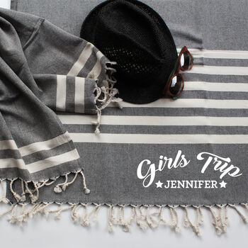 Personalised Bride Gift, Beach Towel Set, 5 of 12