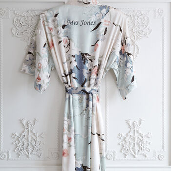 Personalised Embroidered Women's Luxury Butterfly Floral Kimono, 3 of 9