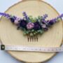 Shades Of Purple Flower Hair Comb, thumbnail 2 of 6