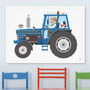 Blue Tractor Print, thumbnail 1 of 4