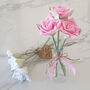 Personalised 13th Anniversary Lace Roses With Vase, thumbnail 2 of 4