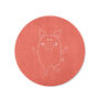 Round Animal Mouse Pad – Artistic Colorful Desk Mat, thumbnail 1 of 3