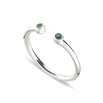 May Birthstone Open Style Ring, Emerald, 2 of 5