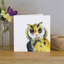 Inky Owl Blank Greeting Card, thumbnail 1 of 5