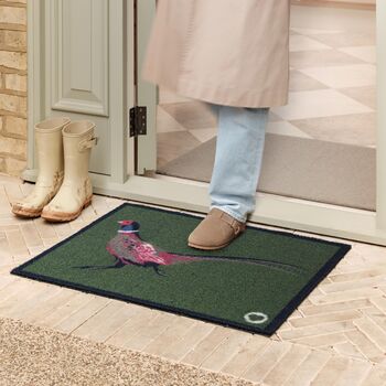 Hug Rug Outdoor Pheasant Green Two Door Mat, 2 of 5