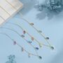 Sterling Silver Multiple Colour Cz Marquise Pendant Necklace, thumbnail 7 of 12